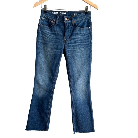 J.Crew‎ Mid-Rise Billie Demi Boot Crop Jean in Lantern Wash, Size 24 - Picture 1 of 10
